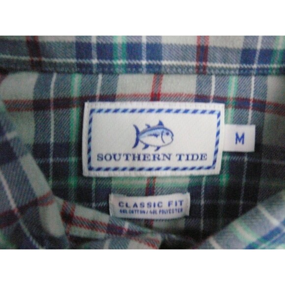 Southern Tide‎ Short Mens Med Classic Fit Blue Green Plaid - Picture 8 of 9